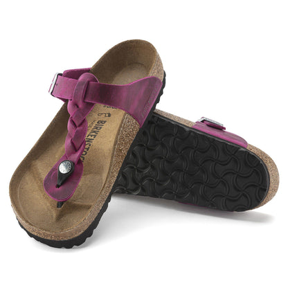 Gizeh Braided Oiled Leather in Color Festival Fuchsia | Birkenstock