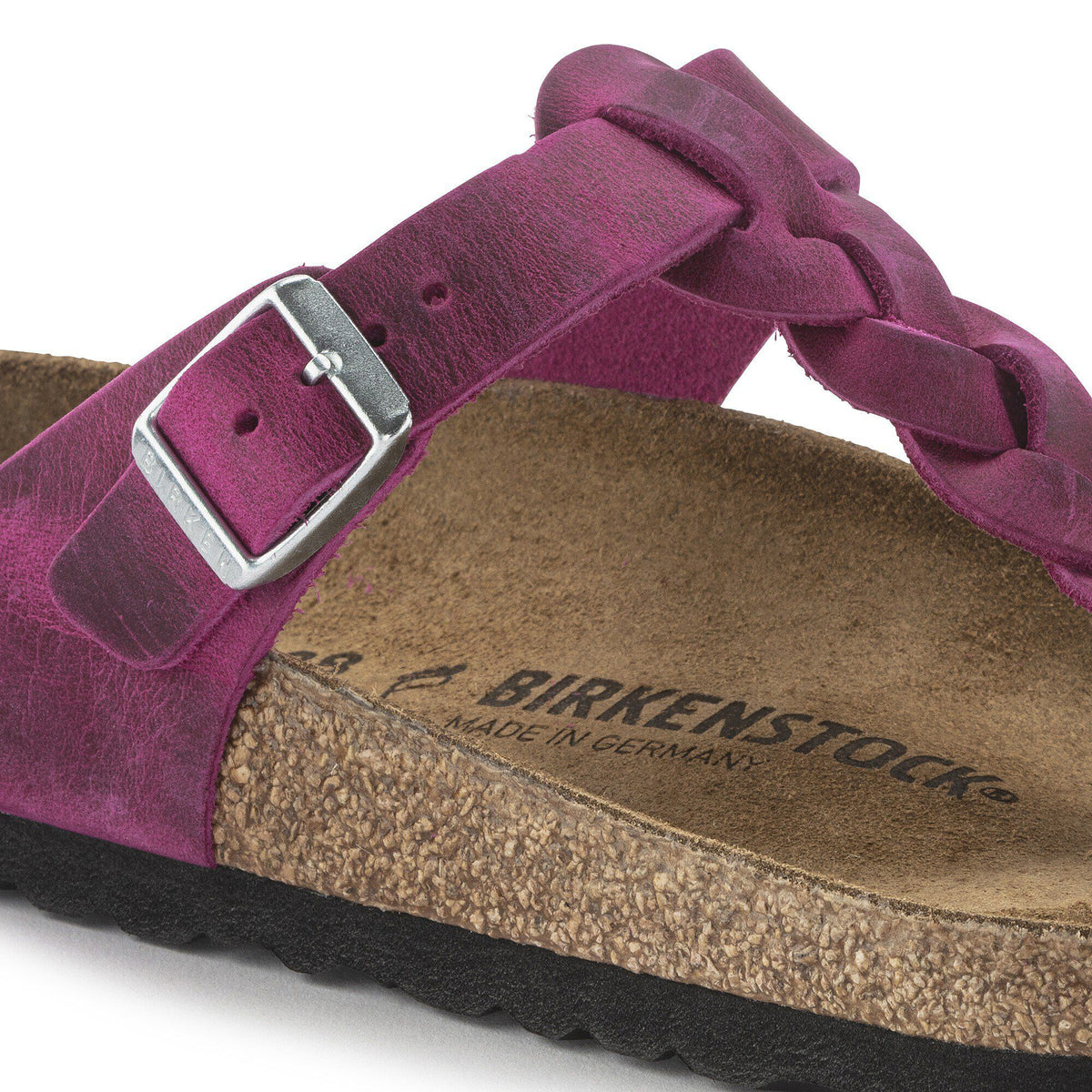 Gizeh Braided Oiled Leather in Color Festival Fuchsia | Birkenstock