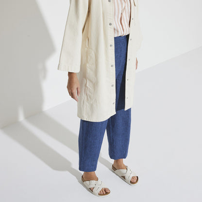 Lugano Soft Footbed Suede Leather in Color Antique White | Birkenstock