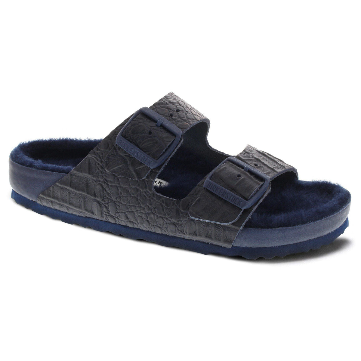 Arizona Leather in Color Croco Navy | Birkenstock
