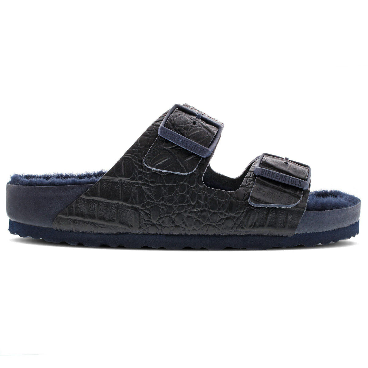Arizona Leather in Color Croco Navy | Birkenstock