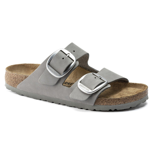 Arizona Big Buckle Nubuck Leather in Color Dove Gray | Birkenstock