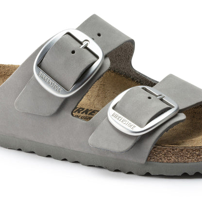 Arizona Big Buckle Nubuck Leather in Color Dove Gray | Birkenstock