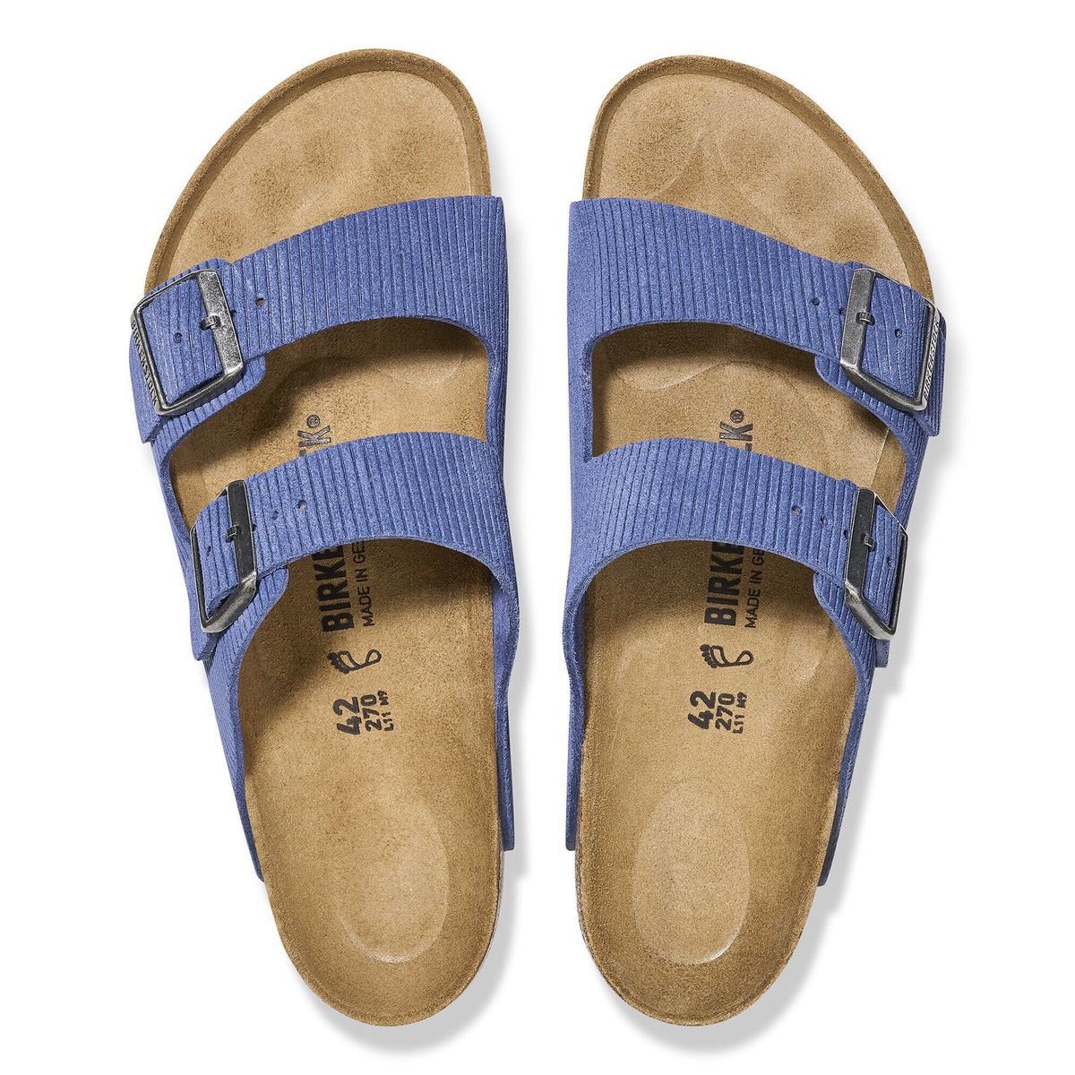 Arizona Suede Embossed in Color Corduroy Indigo | Birkenstock