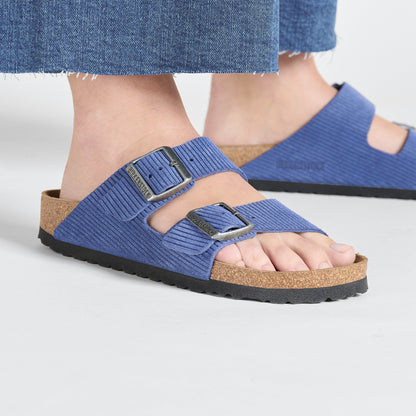 Arizona Suede Embossed in Color Corduroy Indigo | Birkenstock