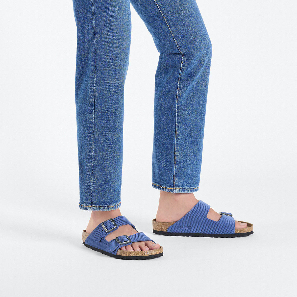 Arizona Suede Embossed in Color Corduroy Indigo | Birkenstock
