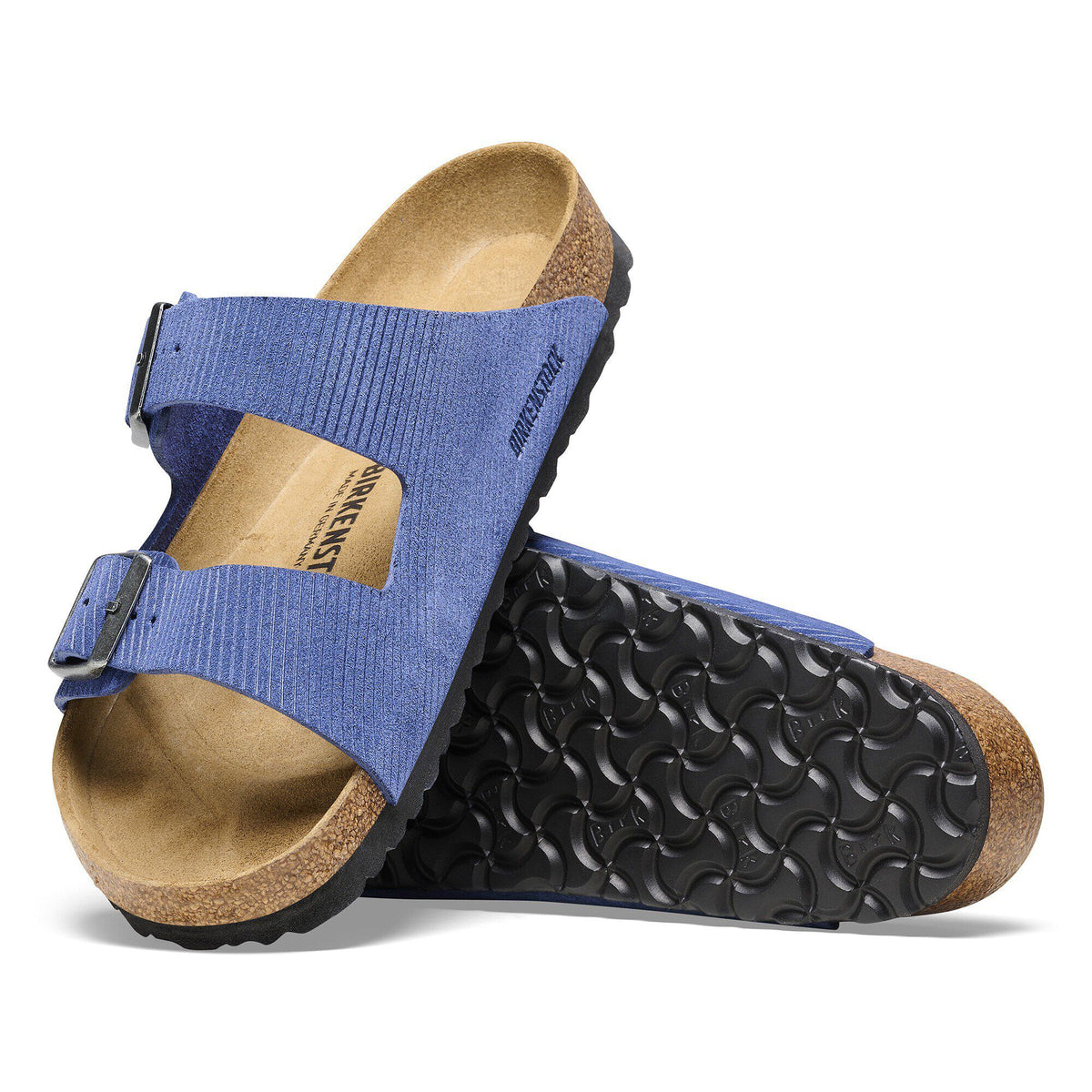 Arizona Suede Embossed in Color Corduroy Indigo | Birkenstock