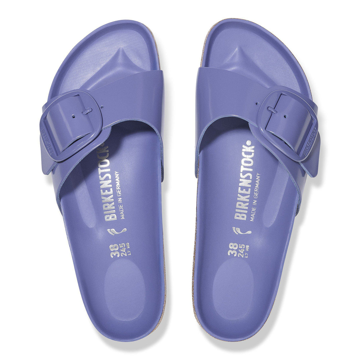Madrid Big Buckle Natural Leather Patent in Color High Shine Purple Dusk | Birkenstock