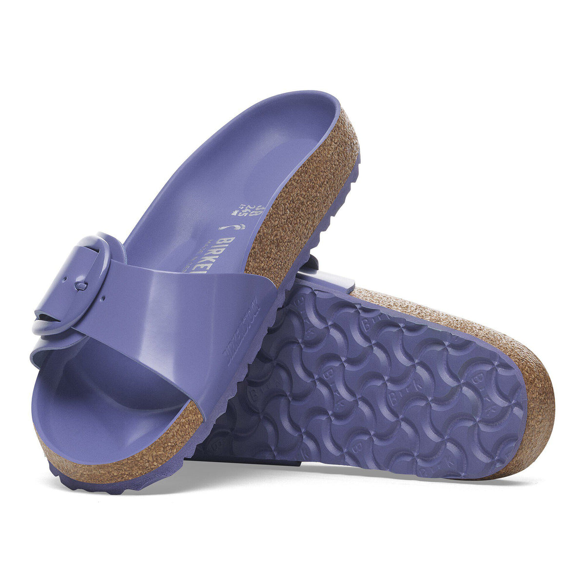 Madrid Big Buckle Natural Leather Patent in Color High Shine Purple Dusk | Birkenstock