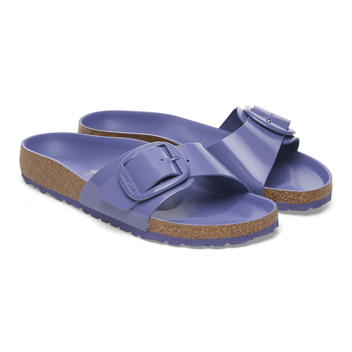 Madrid Big Buckle Natural Leather Patent in Color High Shine Purple Dusk | Birkenstock