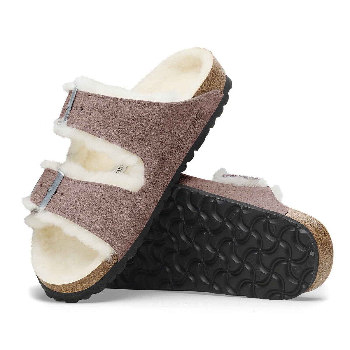 Arizona Shearling Suede Leather in Color Faded Purple | Birkenstock