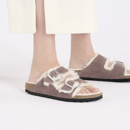 Arizona Shearling Suede Leather in Color Faded Purple | Birkenstock