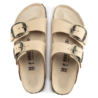 Arizona Big Buckle Nubuck Leather in Color Almond | Birkenstock