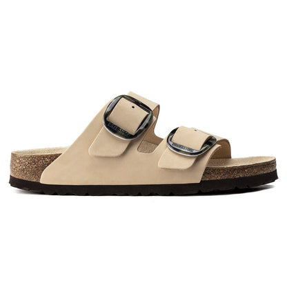 Arizona Big Buckle Nubuck Leather in Color Almond | Birkenstock