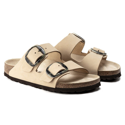 Arizona Big Buckle Nubuck Leather in Color Almond | Birkenstock