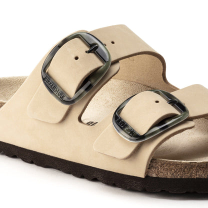 Arizona Big Buckle Nubuck Leather in Color Almond | Birkenstock