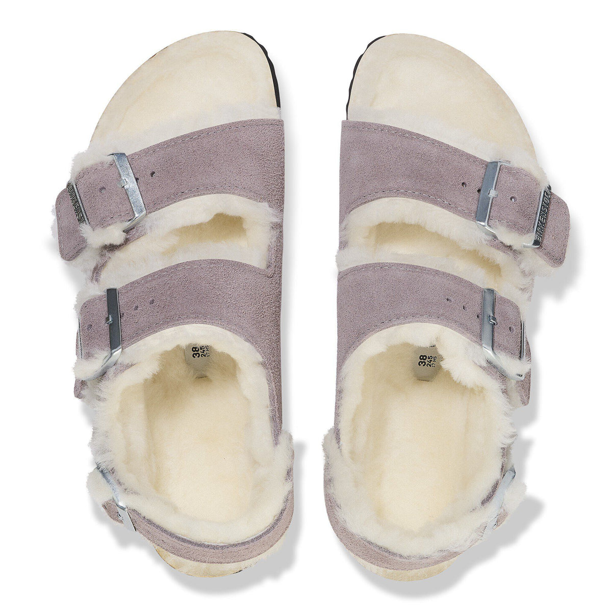 Milano Suede Shearling Suede Leather-Shearling in Color Faded Purple | Birkenstock