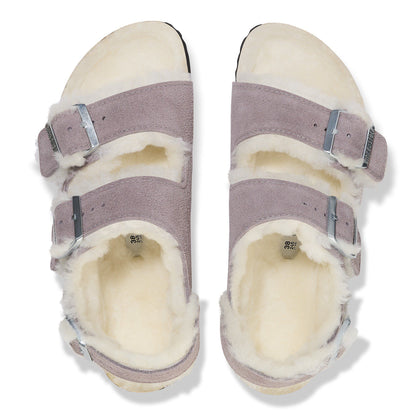 Milano Suede Shearling Suede Leather-Shearling in Color Faded Purple | Birkenstock