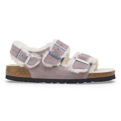 Milano Suede Shearling Suede Leather-Shearling in Color Faded Purple | Birkenstock