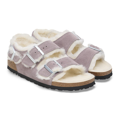 Milano Suede Shearling Suede Leather-Shearling in Color Faded Purple | Birkenstock