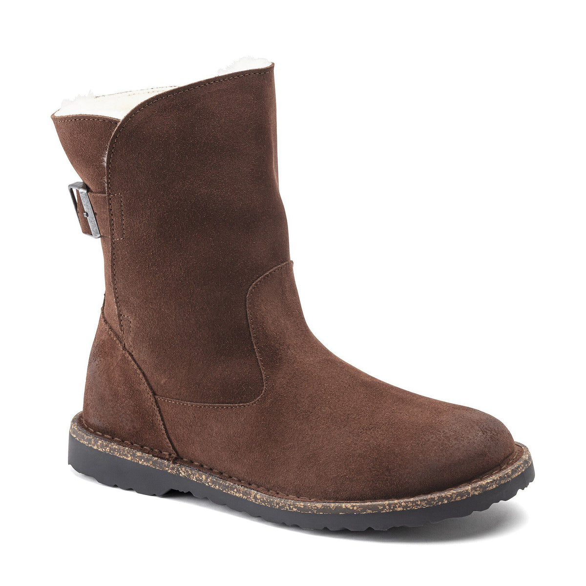 Uppsala Shearling Suede Leather in Color Espresso | Birkenstock