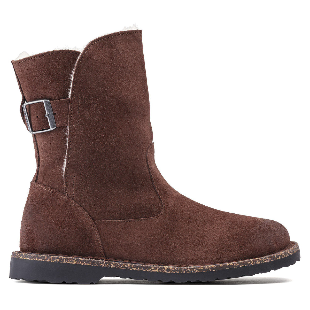 Uppsala Shearling Suede Leather in Color Espresso | Birkenstock
