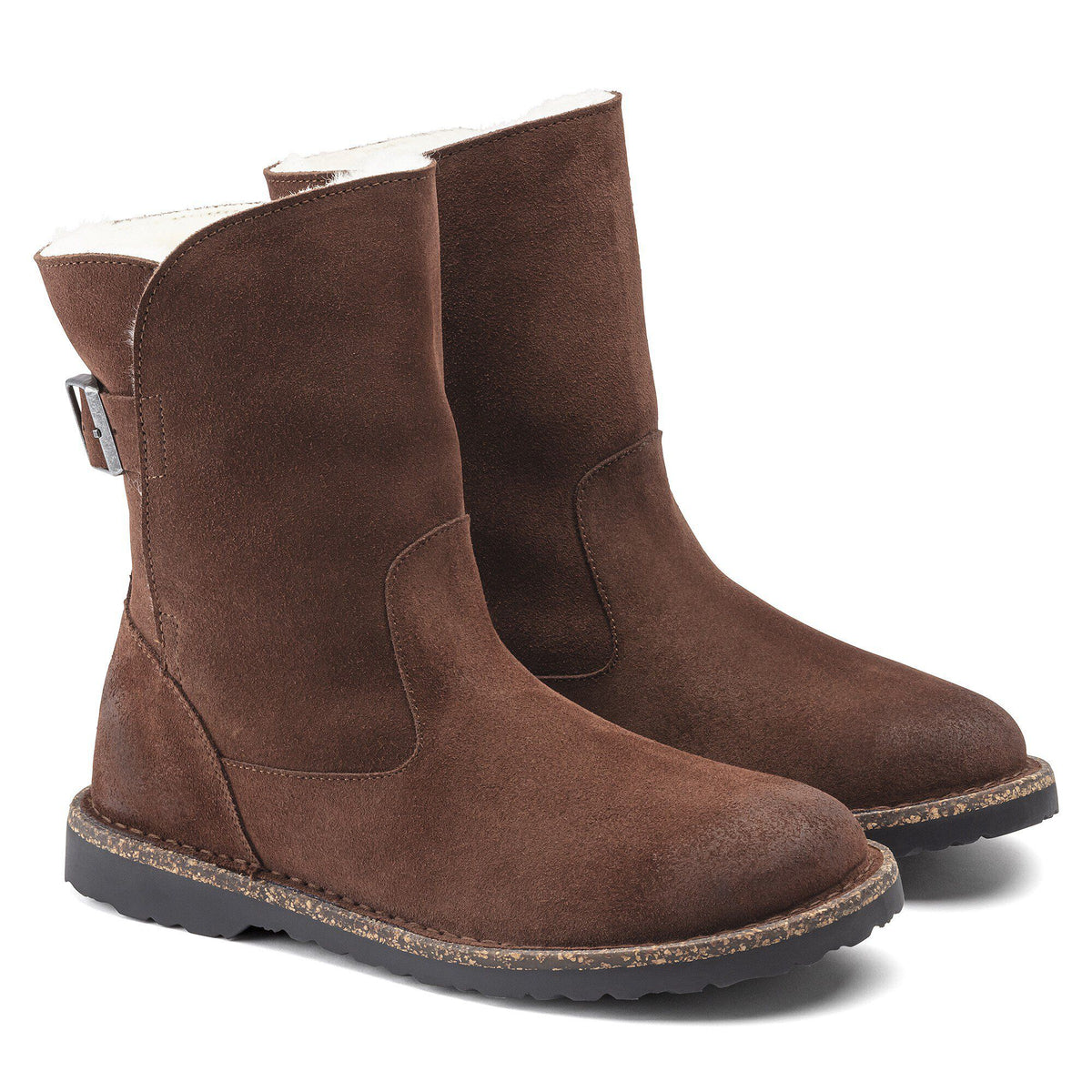 Uppsala Shearling Suede Leather in Color Espresso | Birkenstock