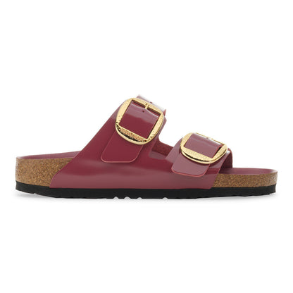 Arizona Hammered Big Buckle Natural Leather Patent in Color Zinfandel High Shine | Birkenstock