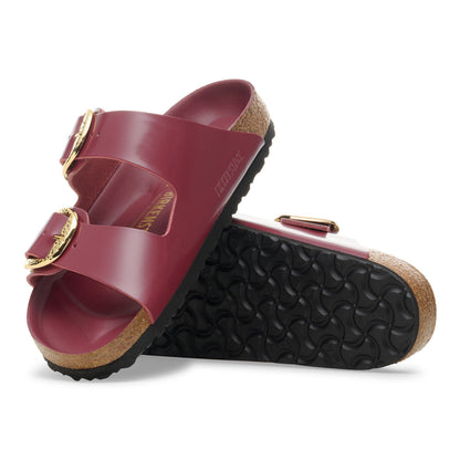 Arizona Hammered Big Buckle Natural Leather Patent in Color Zinfandel High Shine | Birkenstock