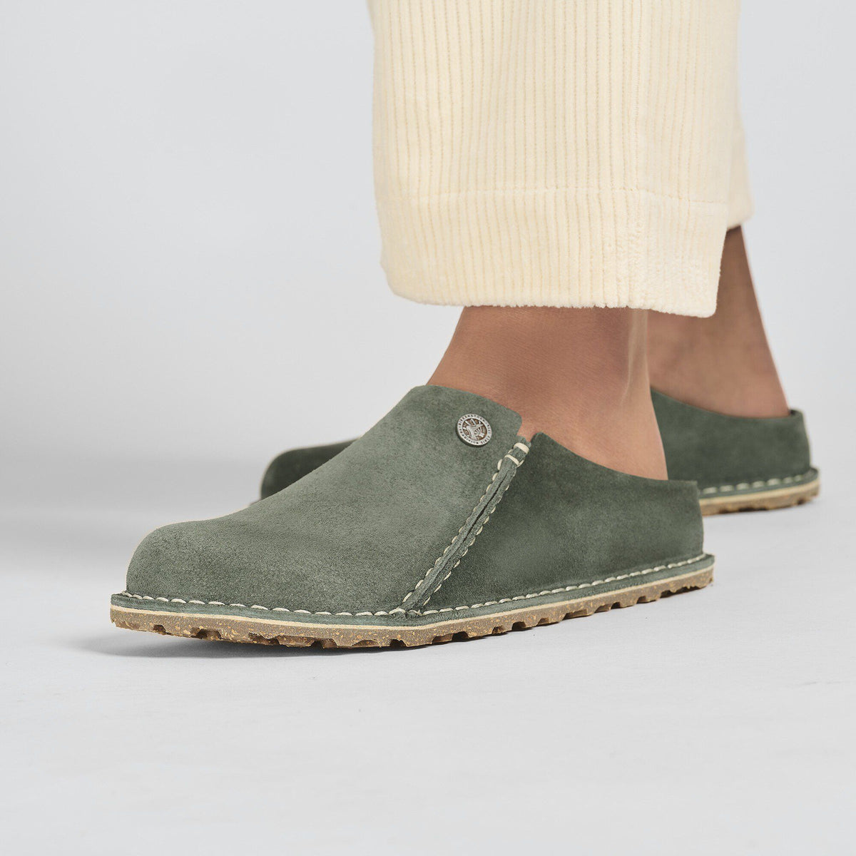 Zermatt Premium Suede Leather in Color Thyme | Birkenstock