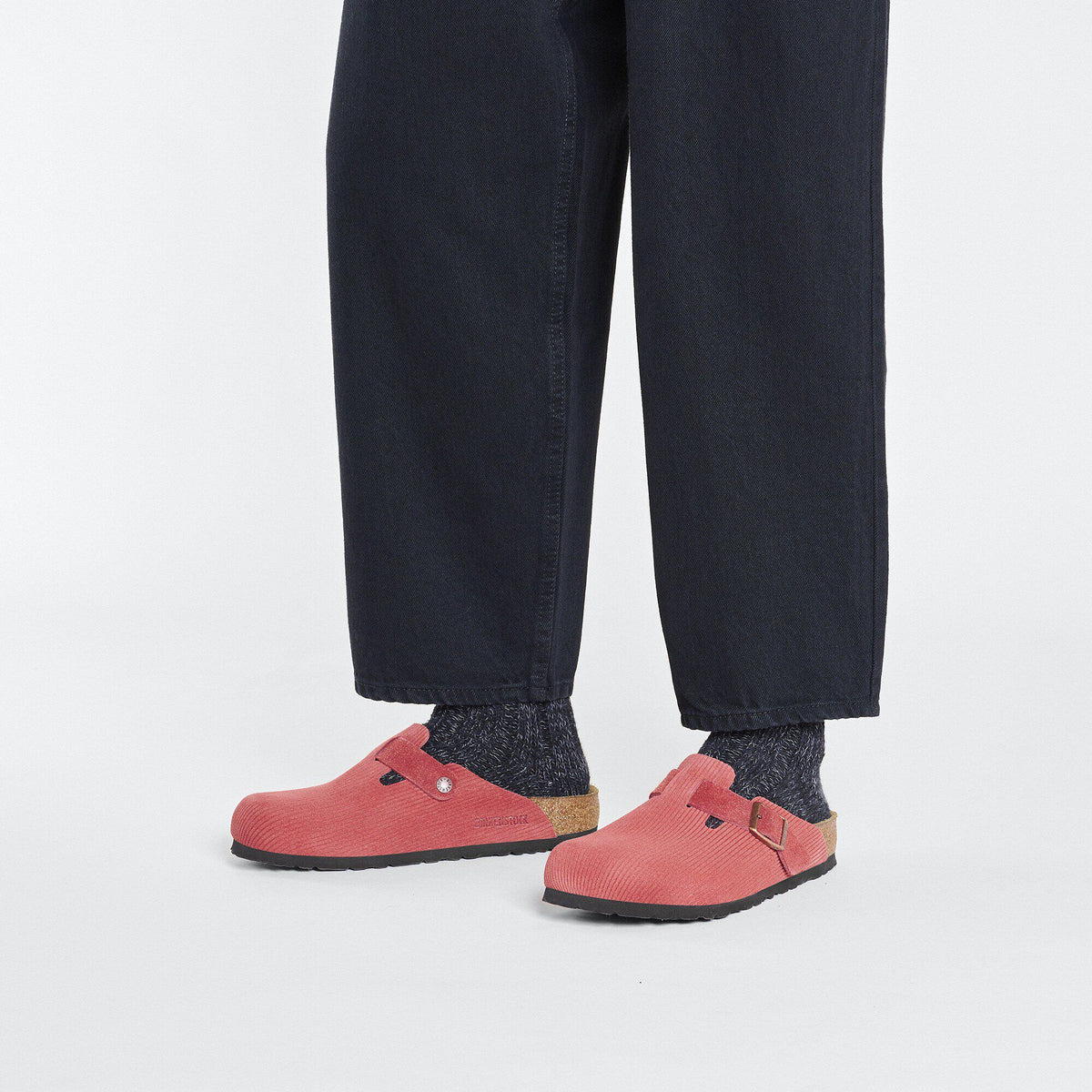 Boston Suede Embossed in Color Corduroy Sienna Red | Birkenstock