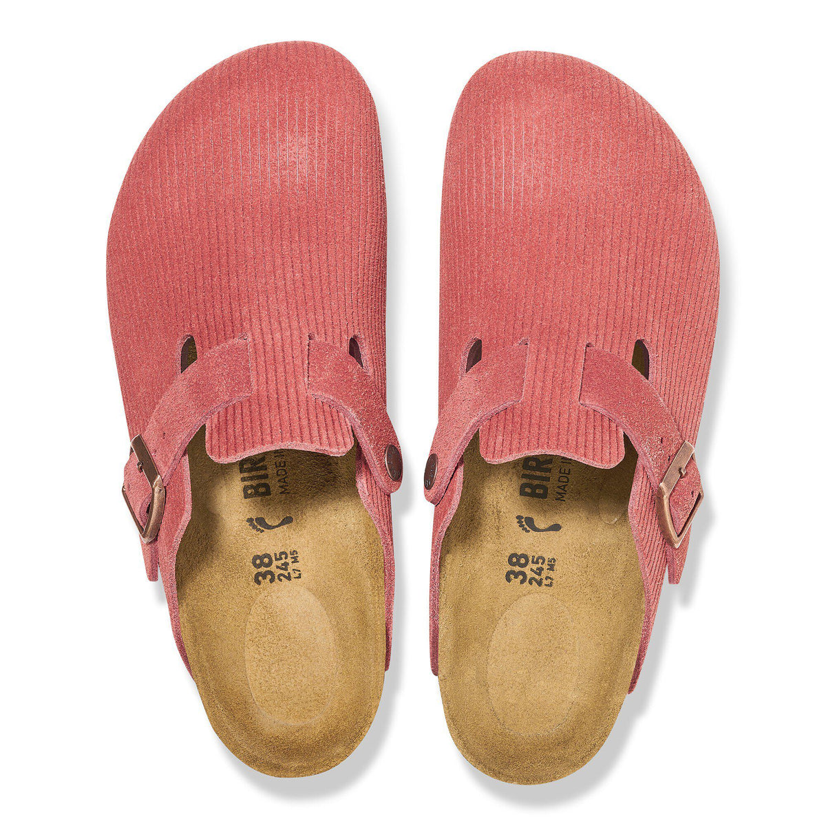 Boston Suede Embossed in Color Corduroy Sienna Red | Birkenstock
