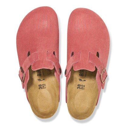 Boston Suede Embossed in Color Corduroy Sienna Red | Birkenstock