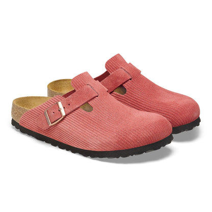 Boston Suede Embossed in Color Corduroy Sienna Red | Birkenstock