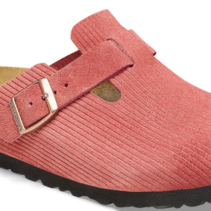 Boston Suede Embossed in Color Corduroy Sienna Red | Birkenstock