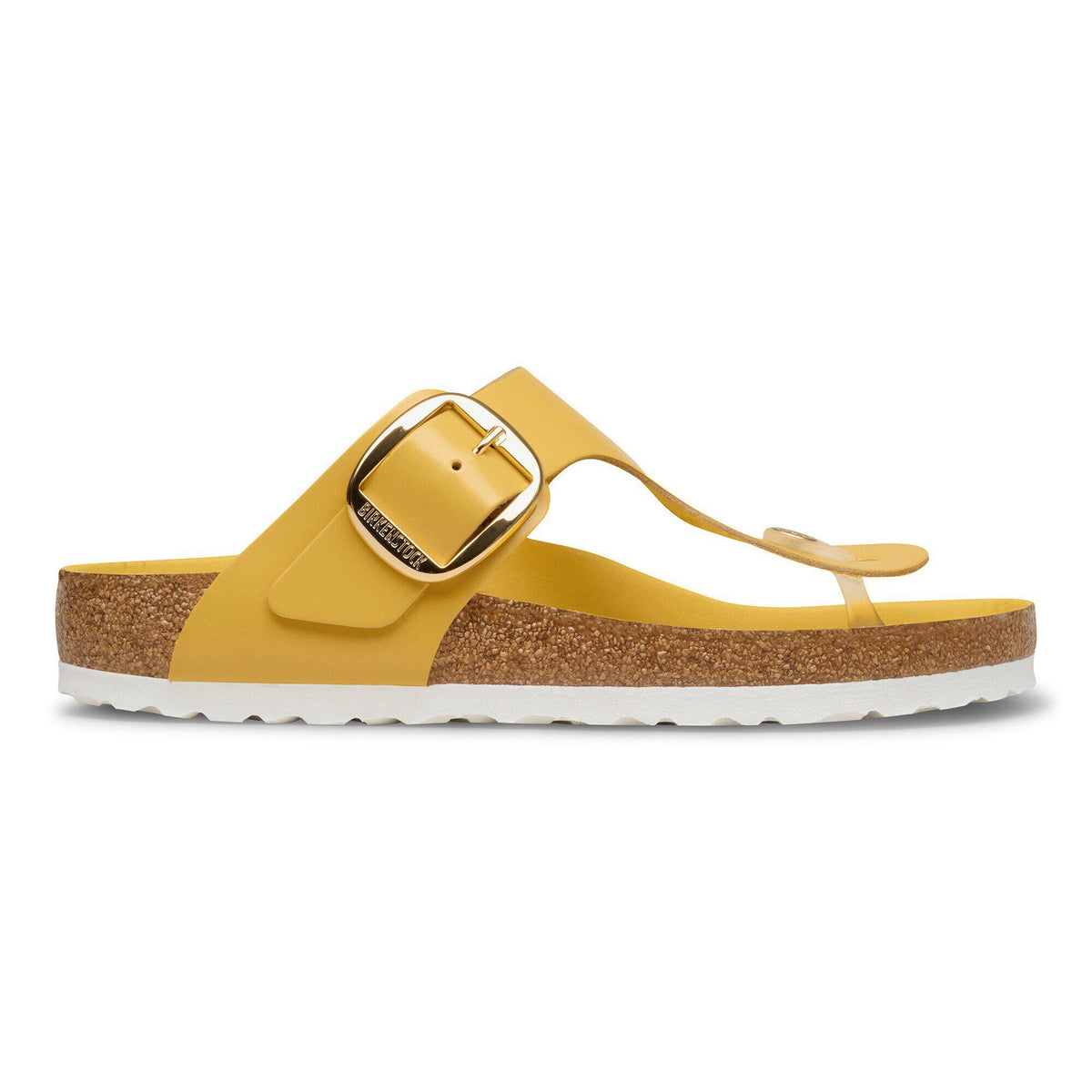Gizeh Big Buckle Natural Leather Patent in Color High-Shine Ochre | Birkenstock