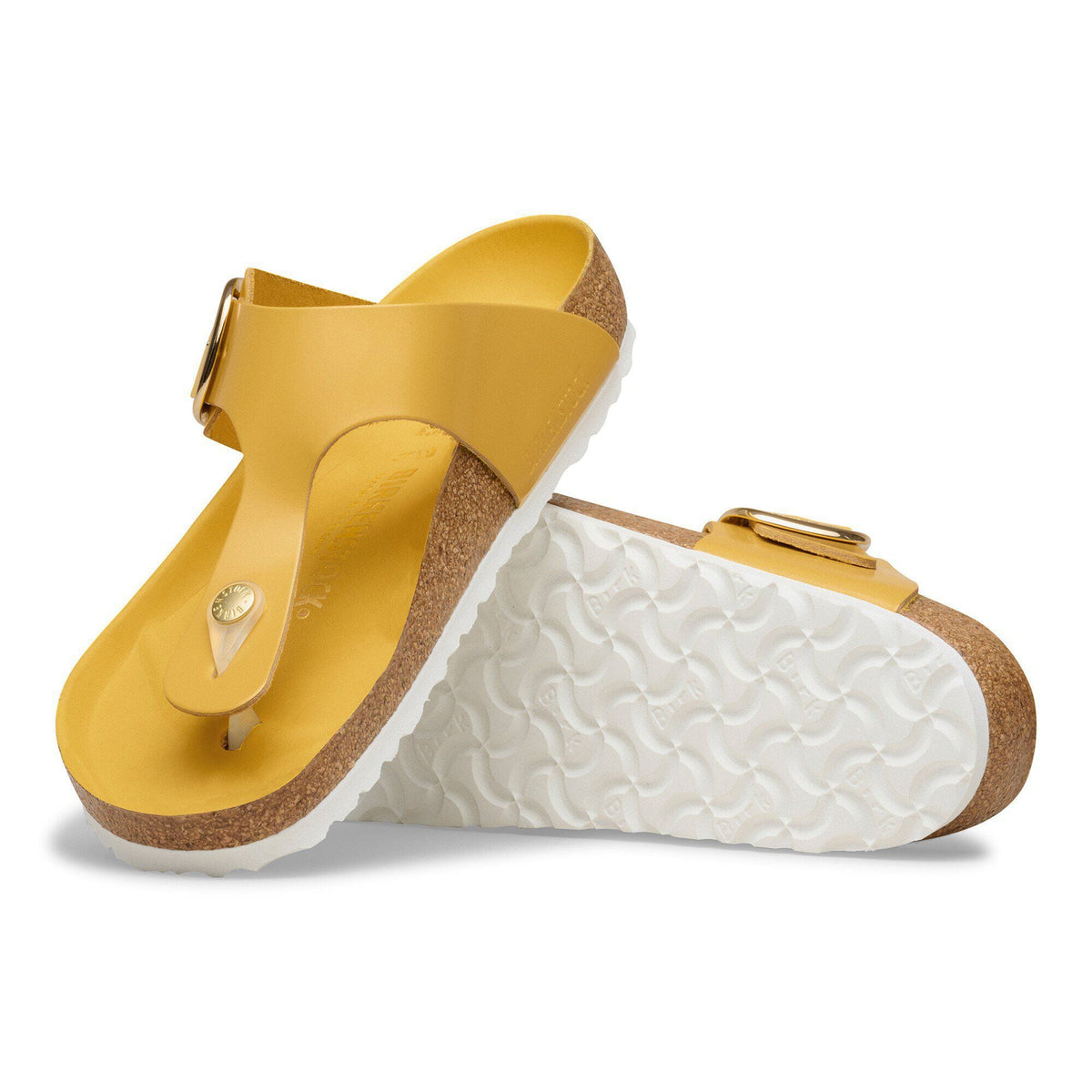Gizeh Big Buckle Natural Leather Patent in Color High-Shine Ochre | Birkenstock