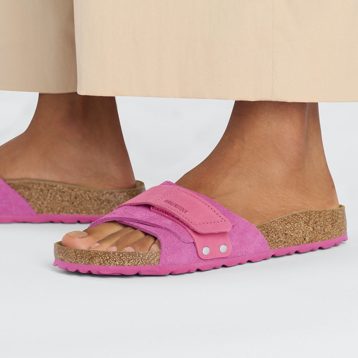 Oita Suede Leather in Color Fuchsia Tulip | Birkenstock