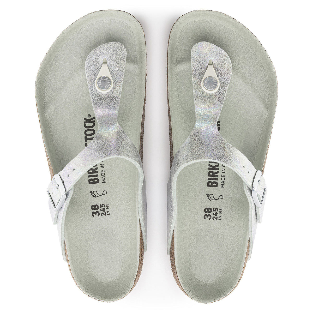 Gizeh Vegan Microfiber in Color Iridescent Matcha | Birkenstock