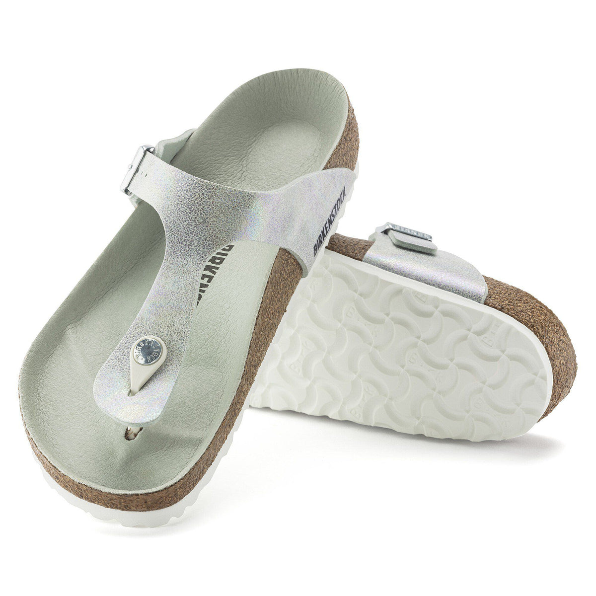 Gizeh Vegan Microfiber in Color Iridescent Matcha | Birkenstock