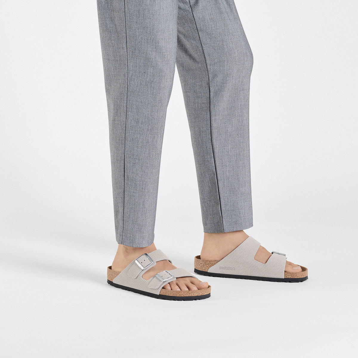 Arizona Suede Embossed in Color Corduroy Stone Coin | Birkenstock