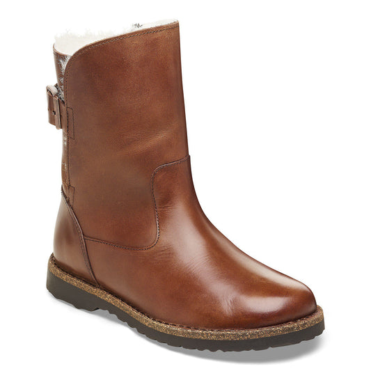 Uppsala Shearling Leather in Color Cognac | Birkenstock