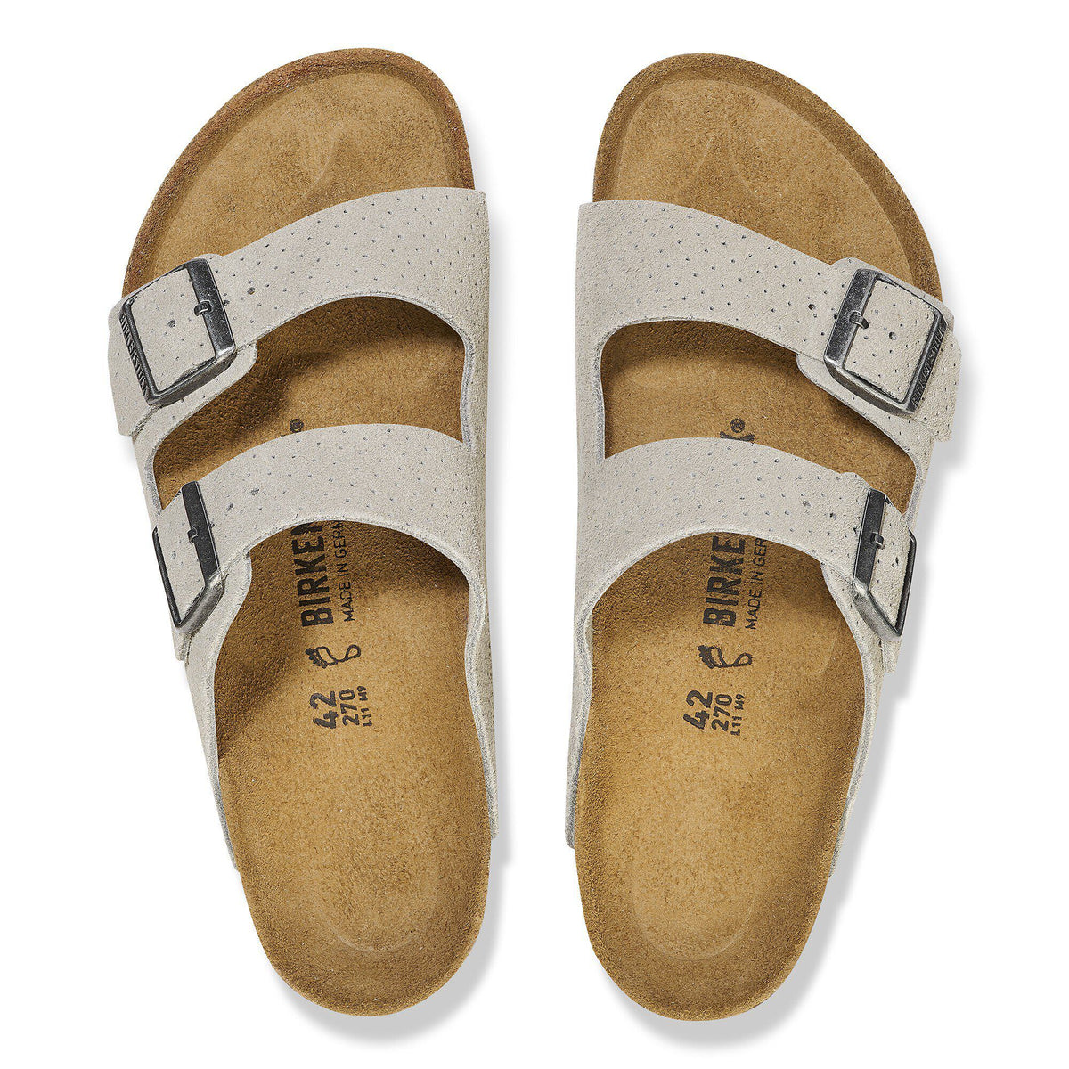 Arizona Suede Embossed in Color Dotted Stone Coin | Birkenstock
