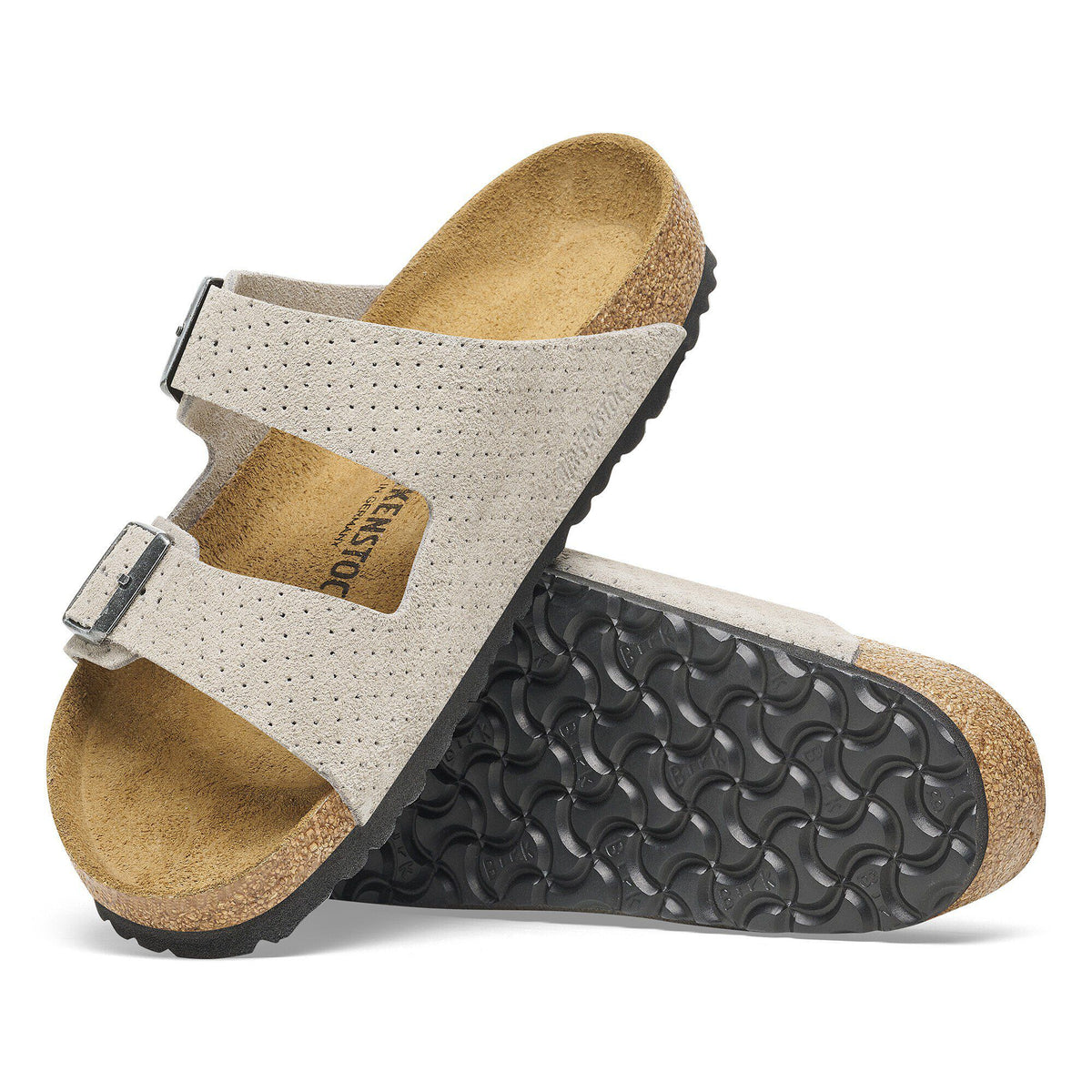 Arizona Suede Embossed in Color Dotted Stone Coin | Birkenstock