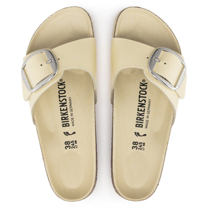 Madrid Big Buckle Natural Leather Patent in Color High Shine Butter | Birkenstock