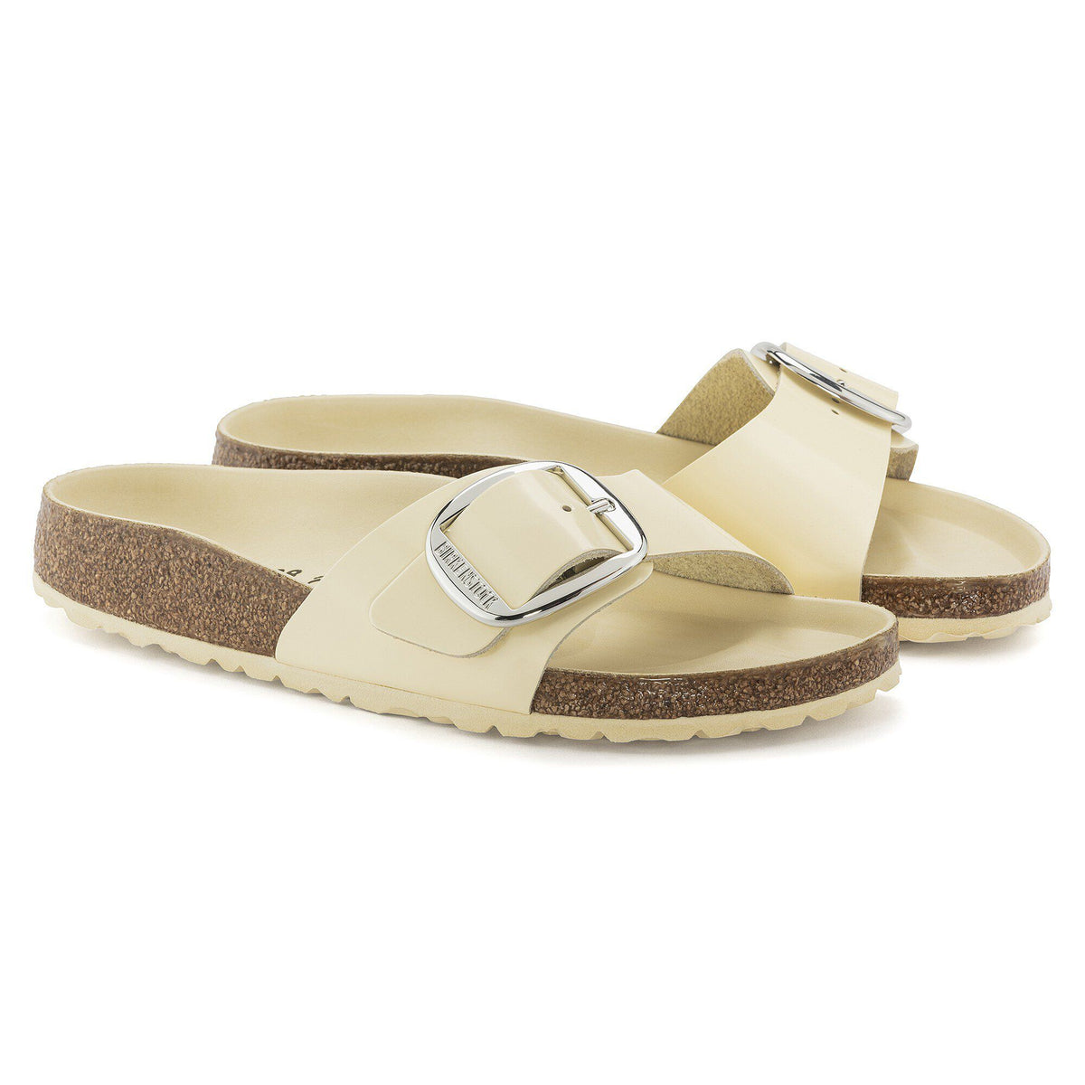 Madrid Big Buckle Natural Leather Patent in Color High Shine Butter | Birkenstock
