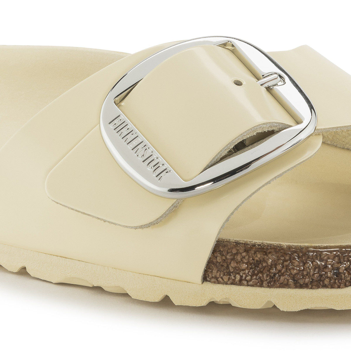 Madrid Big Buckle Natural Leather Patent in Color High Shine Butter | Birkenstock