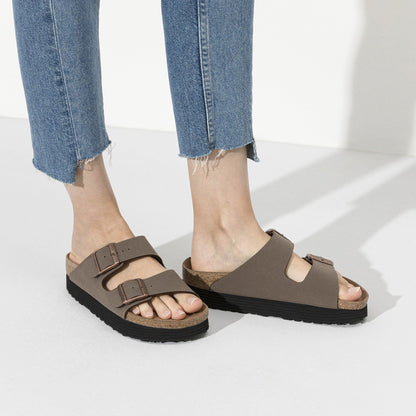 Arizona Flex Platform Vegan Birkibuc in Color Mocha | Birkenstock