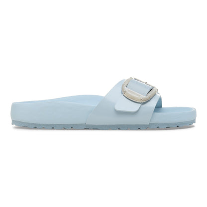 Madrid Big Buckle Pearl Natural Leather Patent in Color Baby Blue High Shine | Birkenstock