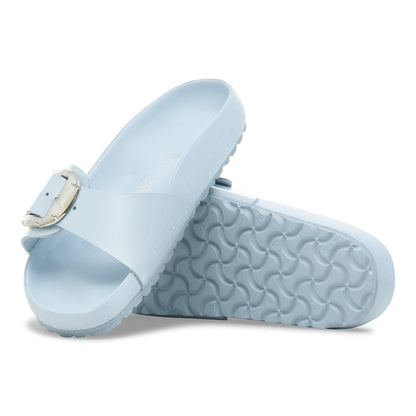 Madrid Big Buckle Pearl Natural Leather Patent in Color Baby Blue High Shine | Birkenstock